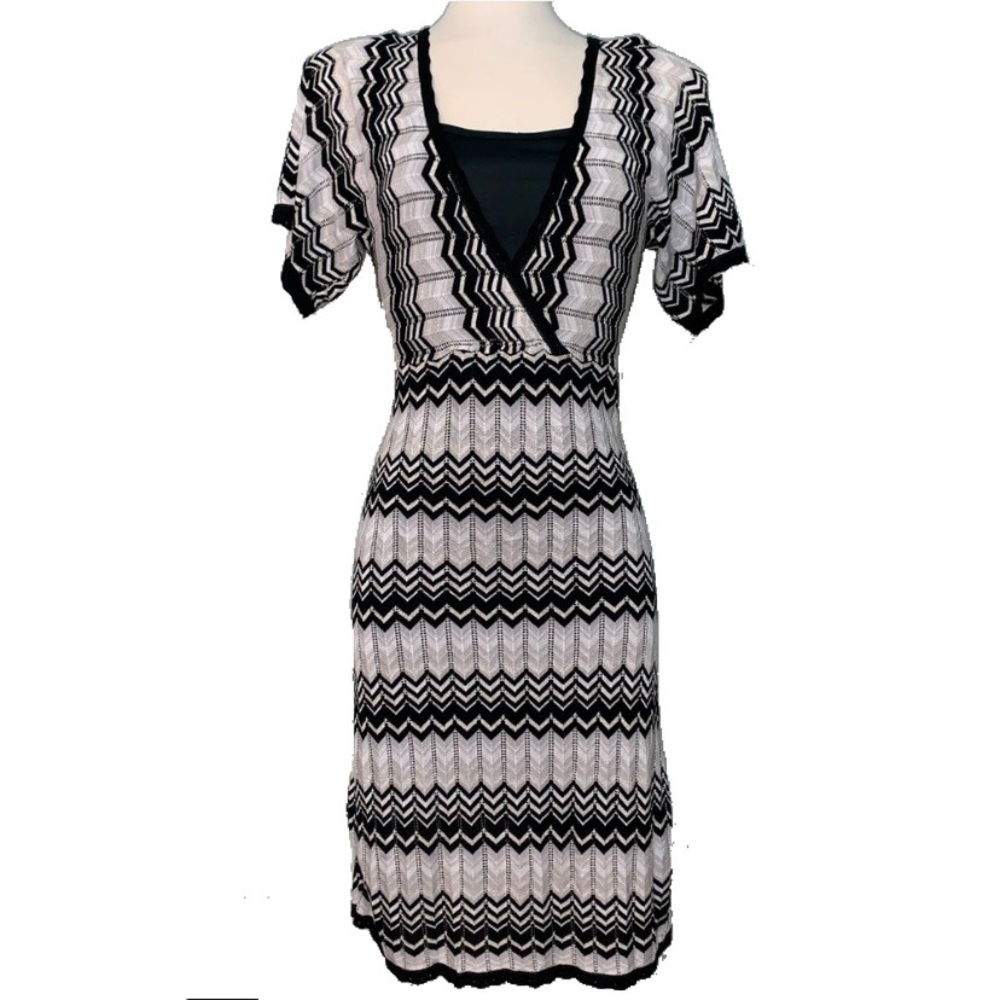Chevron surplice dress